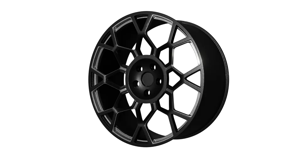 black alloy wheel